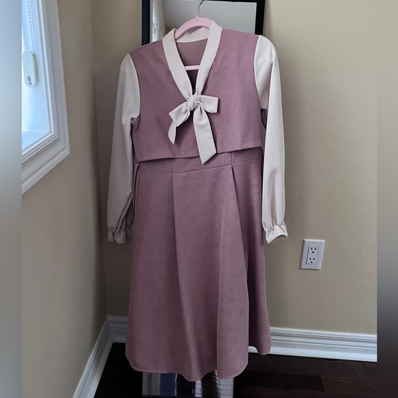 pink korean style dress small - Picture 2 of 4